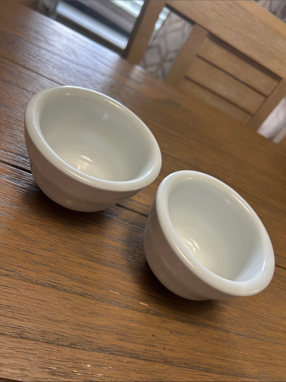 White Oneida Ceramic Ramekins - Set of 2